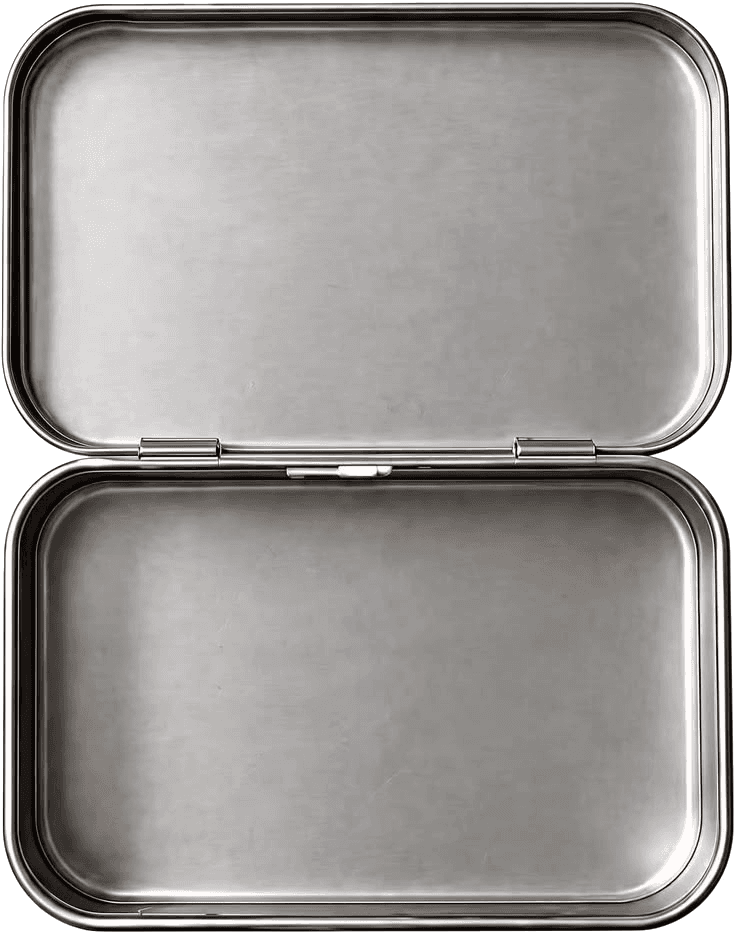 Open tin case